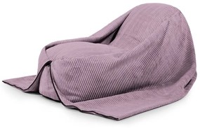 Pouf a sacco per bambini viola con rivestimento in velluto a coste Cocoon 120 – SLOWDOWN
