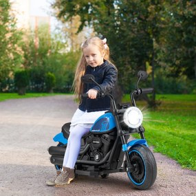 Costway Moto elettrica per bambini con ruote di allenamento fari a LED pneumatici scanalati, Motocicletta a batteria 3 Colori