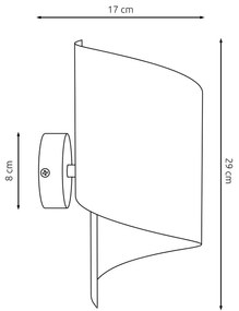 Applique Moderna Baldr 1 Luce Cromo