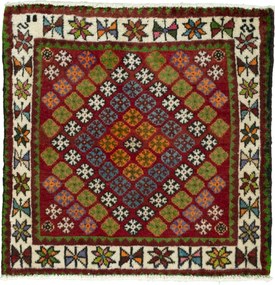Shiraz Tappeto persiano 60 x 60 Rosso (Iran) Annodato A Mano