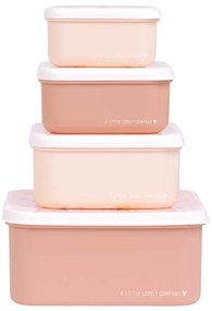 A Little Lovely Company - set di quattro scatole merenda - farfalle