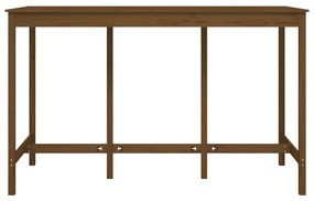 Tavolo da bar miele 180x80x110 cm in legno massello di pino