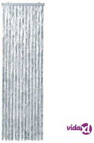 vidaXL Zanzariera Bianca e Grigia 56x185 cm Ciniglia