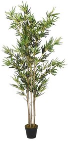 Albero Bambù Artificiale 1380 Foglie 200 Cm Verde /