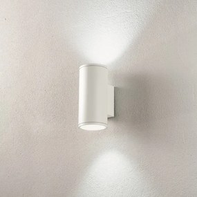 Applique per esterni 9x12 cm JUBO in alluminio Bianco con diffusore in vetro