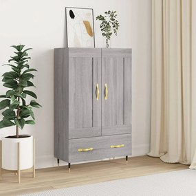 Credenza grigio sonoma 69,5x31x115 cm in legno multistrato