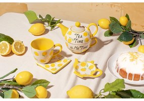 Tazza in ceramica gialla e bianca 250 ml Lemon - Sass &amp; Belle