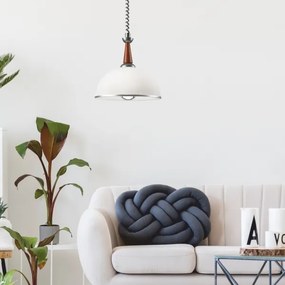 Lampadario a scomparsa CHIARA 1xE27/60W/230V argento/rovere