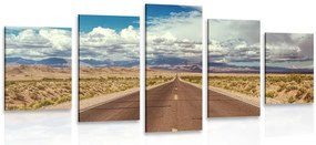 Quadri 5 pezzi – Strada nel deserto