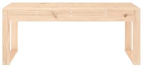Panca da giardino 110x38x45 cm in legno massello di pino
