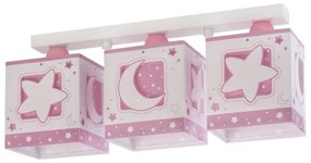 Dalber 63233NS - Plafoniera per bambini MOON LIGHT 3xE27/60W/230V rosa