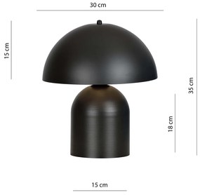 Lampada KAVA Black E27 da Tavolo Scrivania e Comodino