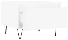 Tavolino da Salotto Bianco 50x46x35 cm in Legno Multistrato
