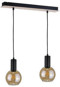Lampadario a sospensione con filo JANTAR WOOD 2xE27/60W/230V