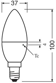 SET 2x Lampadina LED B38 E14/4,9W/230V 3000K - Osram