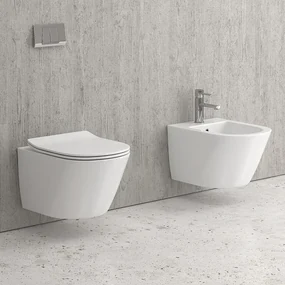 Kamalu - Sanitari sospesi senza brida e sedile soft-close | KLEA-S
