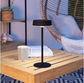 Eglo 75876-LED Lampada da tavolo dimmerabile ricaricabile a energia solare SIMERI LED/3W/5V 1800mAh IP44 nera