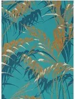Sanderson Carta da parati Palm House - Teal/ Gold
