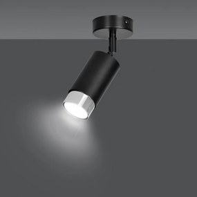 Lampada da soffitto e parete in Acciaio HIRO GU10 Colore del corpo Nero e Cromo
