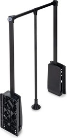 Appendiabiti regolabile per armadio 83 - 115 cm nero in Acciaio e Tecnoplastica