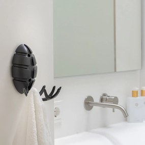 Gancio da parete nero in plastica Bug – Spinder Design