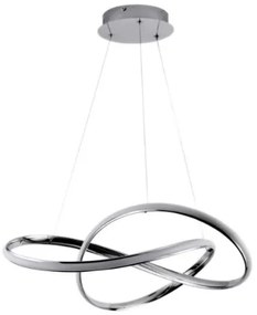 Lampadario a sospensione con filo LED dimmerabile LED/70W/230V 3000-6500K cromo + telecomando