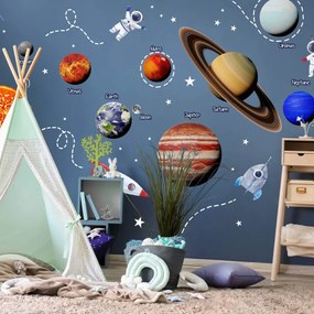Adesivi murali INSPIO - Universo, sistema solare, stelle bianche