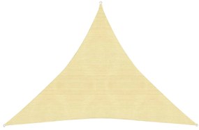 Parasole a Vela HDPE Triangolare 3,6x3,6x3,6 m Beige