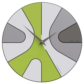 CalleaDesign Orologio da parete moderno silenzioso AsYm- in vari colori VERDE MELA