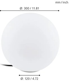 Eglo 98101 - Lampada da esterno MONTEROLO 1xE27/40W/230V IP65 ø300
