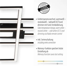 Leuchten Direkt 14693-18 - Plafoniera LED dimmerabile ASMIN LED/48W/230V
