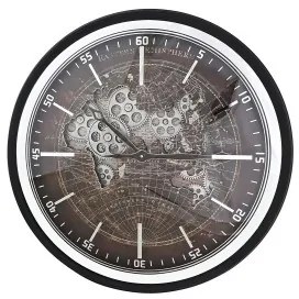 Orologio da Parete DKD Home Decor Mappamondo Marrone Nero Ferro Vintage 59,5 x 8,5 x 59,5 cm