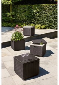 Sgabello da giardino marrone scuro Cube - Keter
