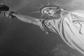Stampa su tela – Statua della Libertà in bianco e nero