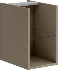 Base laterale a giorno Opera laccato opaco nocciola L30 H50 P45,5 cm