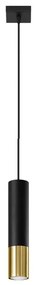 Sollux SL.0952 - Lampadario su filo LOOPEZ 1xGU10/40W/230V nero/oro