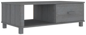 Tavolino hamar grigio scuro 100x55x35 cm legno massello di pino