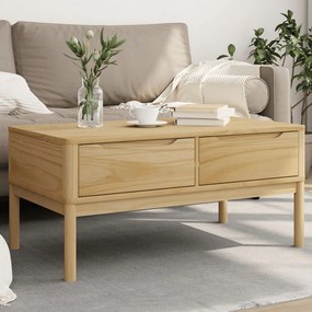 Tavolino Floro Marrone Cera 99x55,5x45 Cm İn Legno Di Pino /