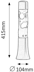 Rabalux 4109 - Lampada di lava MARSHAL 1xE14/25W/230V