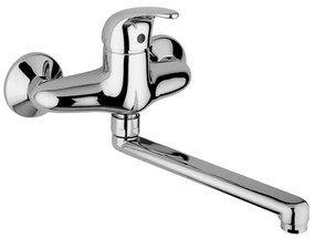 Rubinetto lavello e lavanderia Paffoni Nettuno Due a muro in ottone cromo