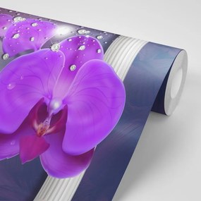 Carta da parati – Orchidea presso colonne greche