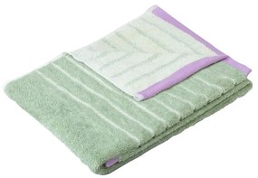 Asciugamano da bagno in cotone verde Dora, 70 x 140 cm - Hübsch