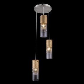 Globo 15908-3G - Lampadario a sospensione con filo WEMMO 3xE27/60W/230V diametro 30 cm oro