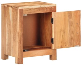 Comodino 40x30x50 cm in Legno Massello di Acacia