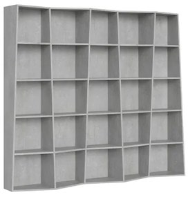 Libreria in legno Cemento 227x200h cm con 5 elementi e vani trapezoidali TREK