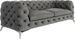 Divano grigio con rivestimento in velluto 225 cm Chelsea – Ropez