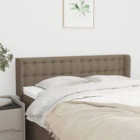 Testiera Ad Orecchio Tortora 147x16x78/88 Cm İn Tessuto /