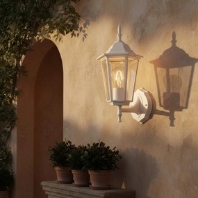 Applique Lanterna da Esterno IP54 E27 Bianca - Serie TOSCA 1A