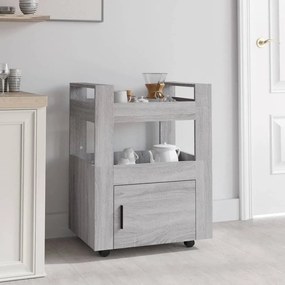 Carrello Da Cucina Grigio Sonoma 60x45x80 Cm Legno Multistrato /
