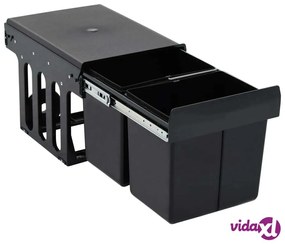 vidaXL Cestino Estraibile per Mobile Cucina Chiusura Ammortizzata 36L